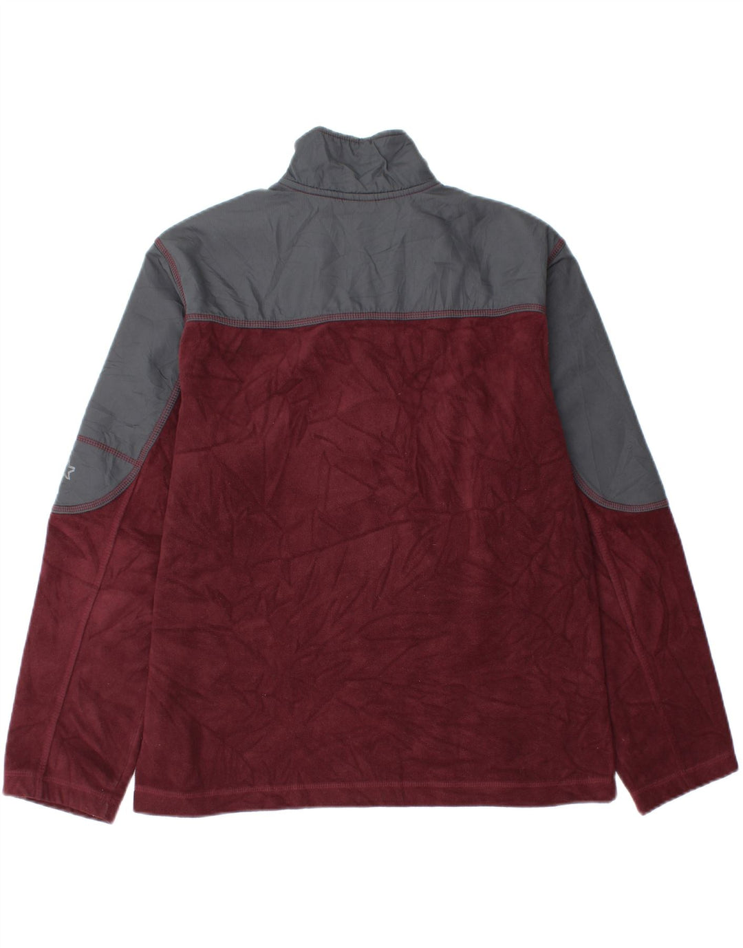 Starter Herren-Fleecepullover mit Reißverschluss am Hals, UK 38/40, mittleres Kastanienbraun, Farbblock