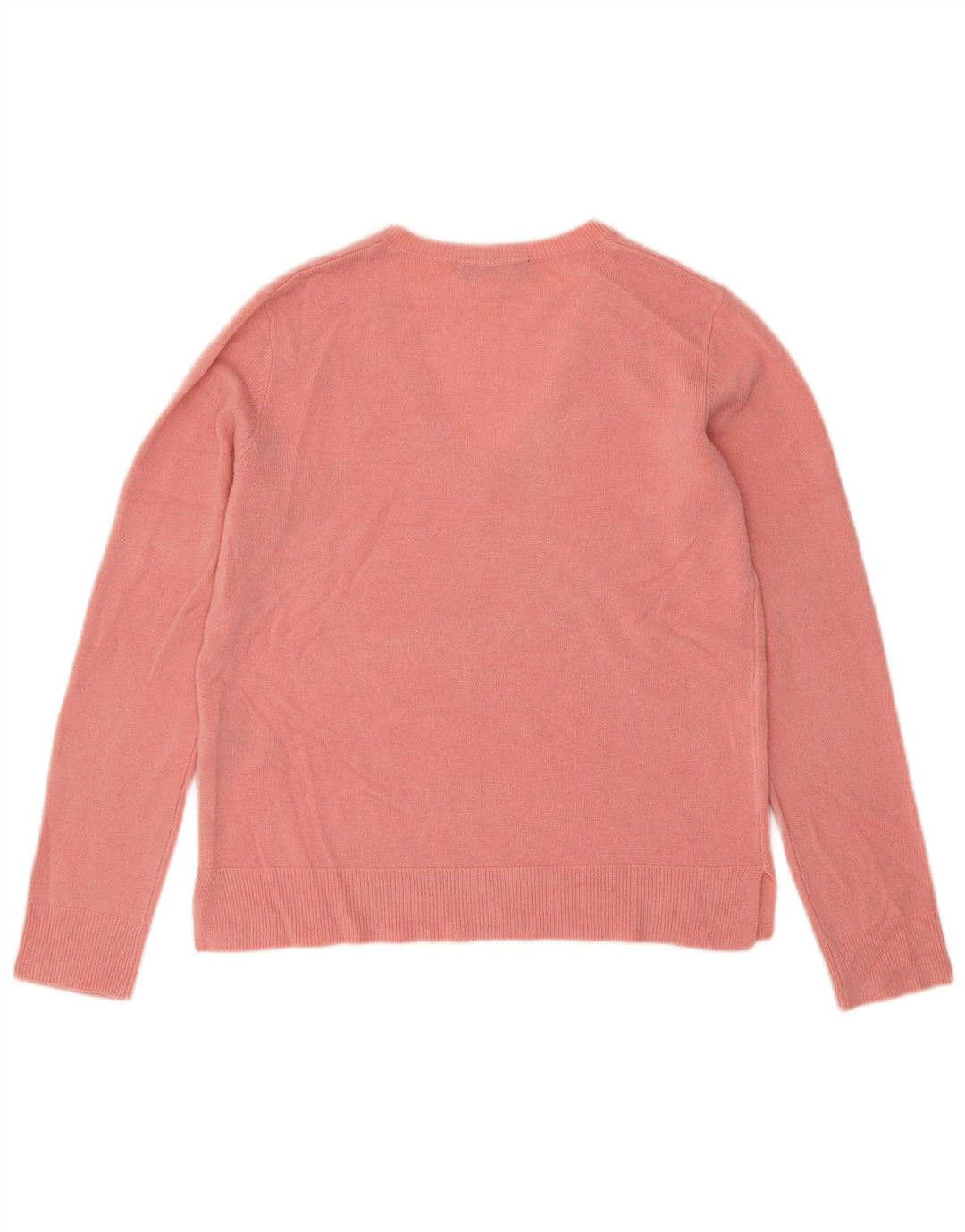 Marks & Spencer Damen-Pullover mit V-Ausschnitt, UK 12, Mittelrosa, Acryl