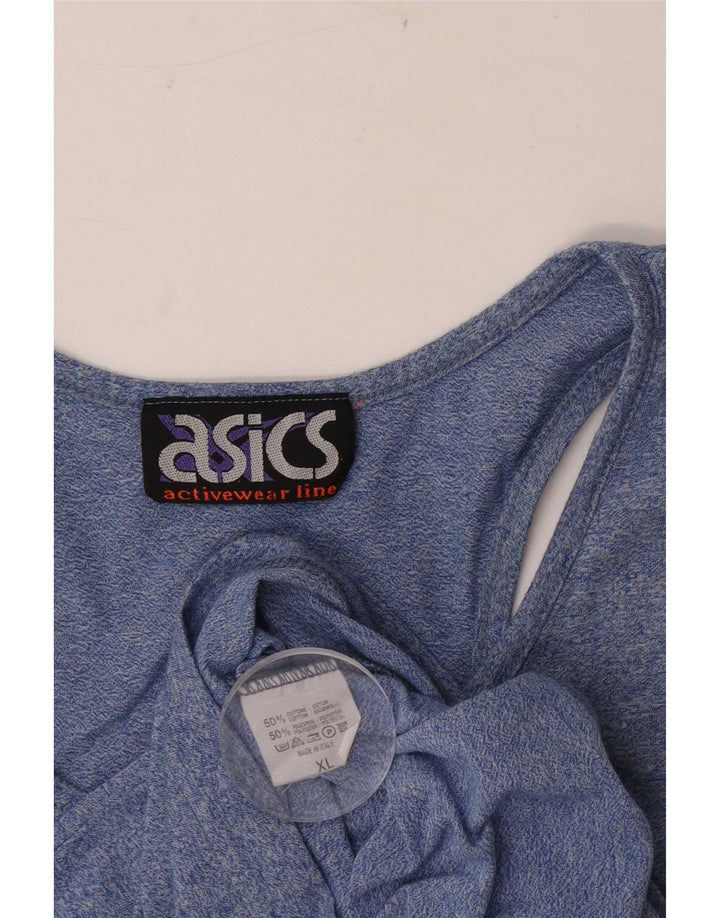 Asics Herren Graphic Vest Top XL Blaue Baumwolle