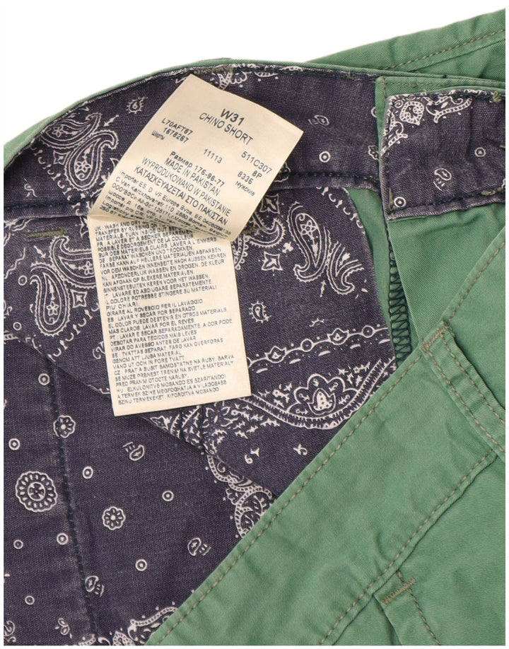 Lee Herren Chinoshorts W31 mittelgrüne Baumwolle