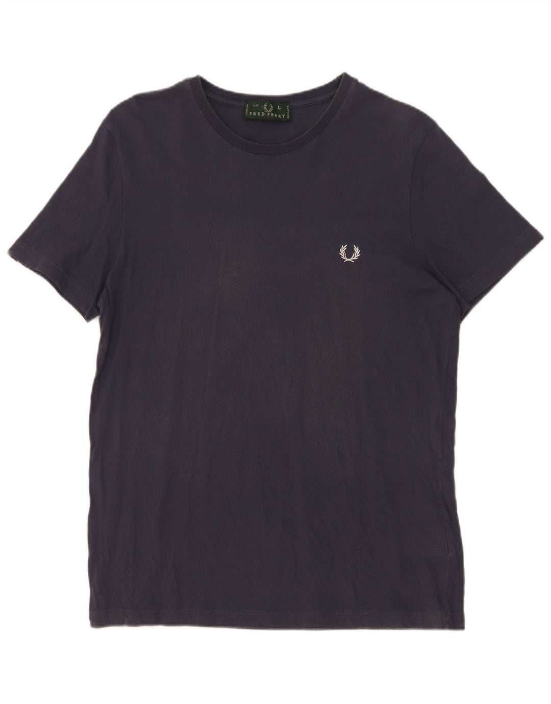 Fred Perry Herren T-Shirt Top Large Marineblau Baumwolle