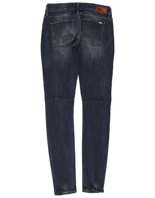 G-Star Damen 3301 Low Skinny Jeans W29 L34 Blaue Baumwolle