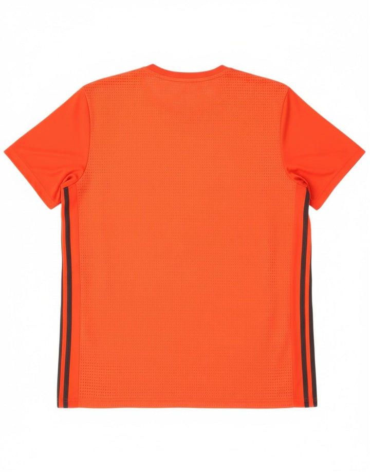 Adidas Herren Climacool T-Shirt Top Large Orange Polyester