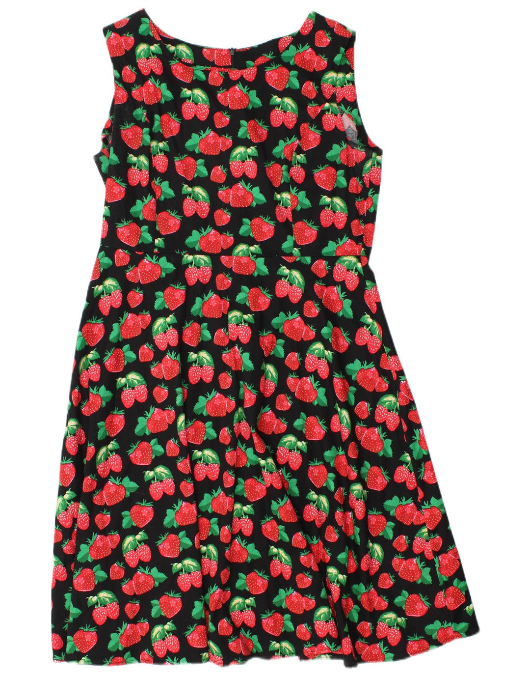 ZAFUL Grafisches ärmelloses A-Linien-Kleid für Damen, UK 14, Mittelschwarz