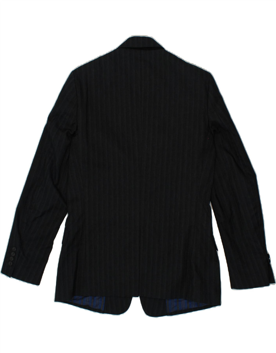 GIANFRANCO FERRE Mens 2 Button Blazer Jacket UK 36 Small Grey Striped Vintage Gianfranco Ferre and Second-Hand Gianfranco Ferre from Messina Hembry 