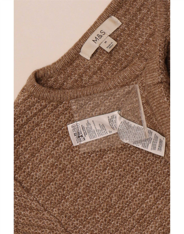 Marks & Spencer Damen-Cardigan-Pullover UK 14 Mittelbraunes Polyester