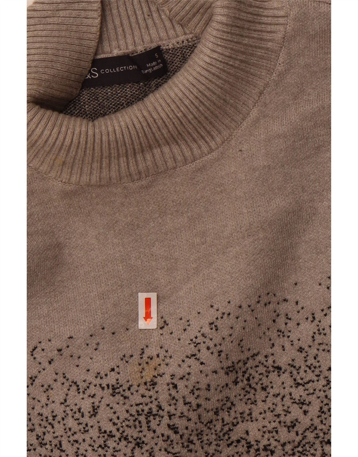 Marks & Spencer Rollkragenpullover für Damen, Gr. 10, Größe S, Grau gefleckt