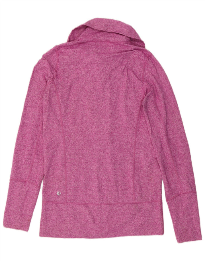 Lululemon Damen-Trainingsanzugoberteil, Jacke, US 6, mittelrosa geflecktes Polyester