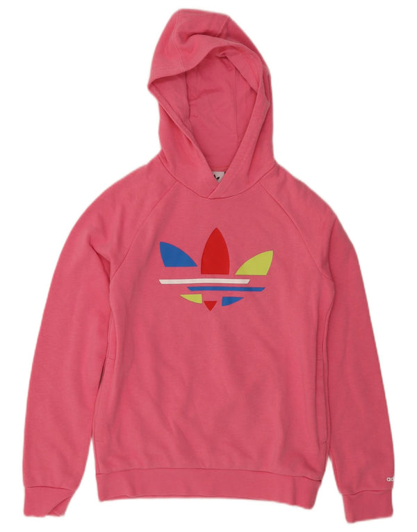 Adidas Mädchen Graphic Hoodie Pullover 11–12 Jahre Rosa Baumwolle
