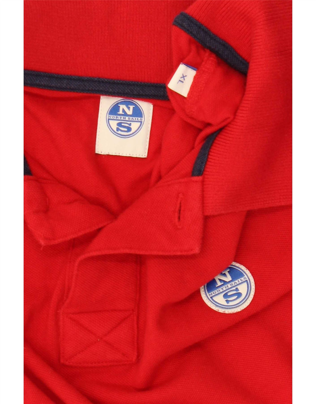 North Sails Herren-Poloshirt mit Grafik, XL, rot gestreift