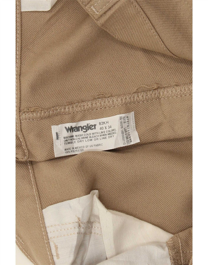 Wrangler Herren gerade Freizeithose W40 L29 Beige Polyester