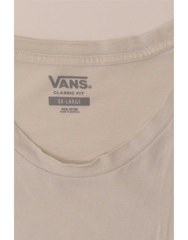 Vans Herren-T-Shirt mit klassischer Passform, 2XL, Weiß, Farbblock