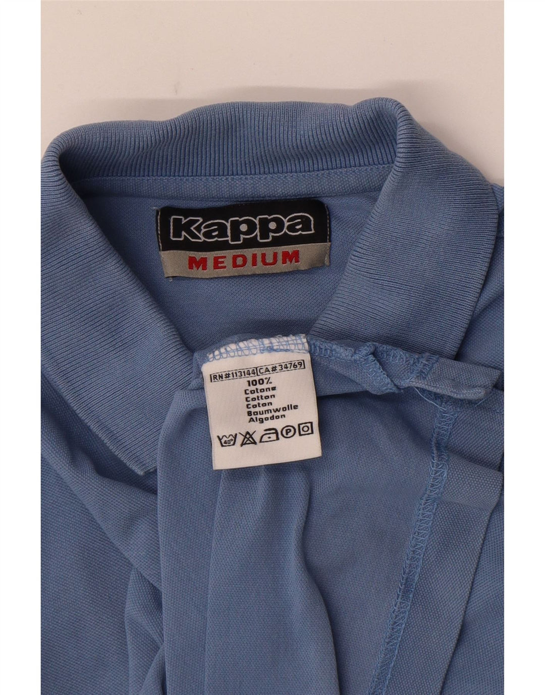 Kappa Herren-Poloshirt aus mittelblauer Baumwolle