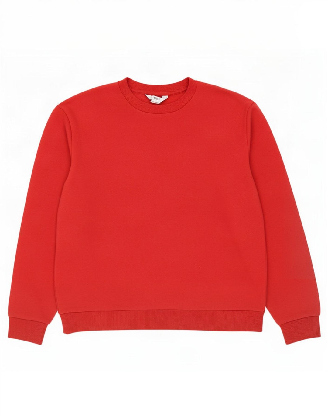 Marks & Spencer Damen Sweatshirt Pullover UK 14 Mittelrote Baumwolle