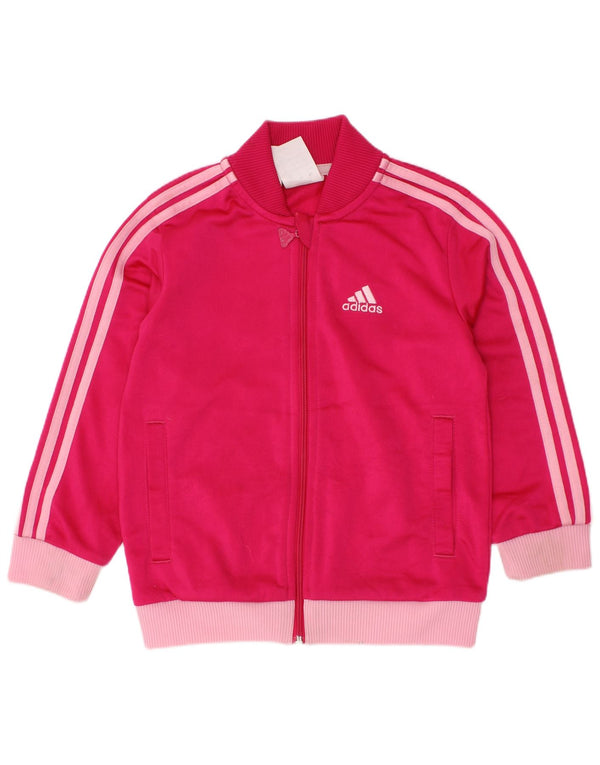 ADIDAS Mädchen-Trainingsanzug, Oberteil, Jacke, 3–4 Jahre, rosa, Polyester