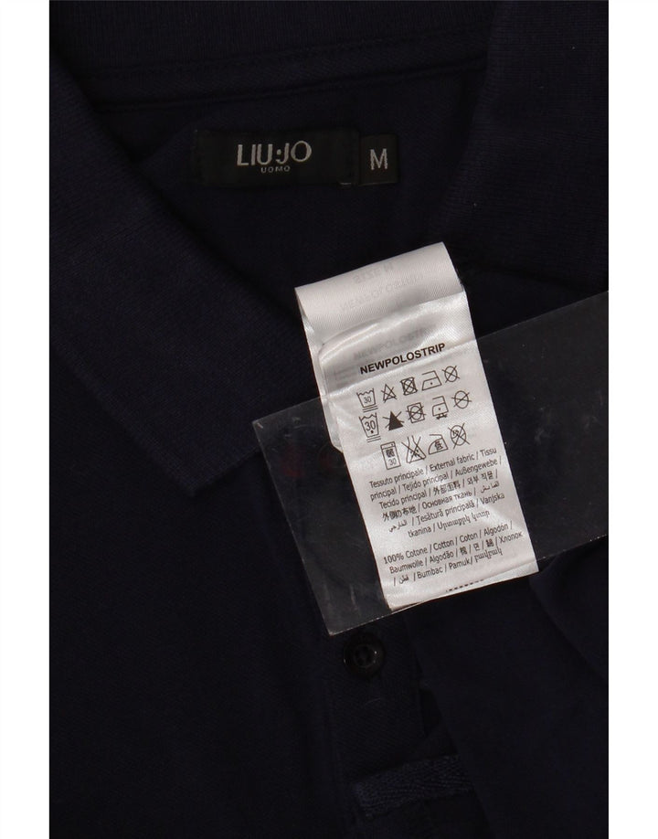 LIU JO Herren-Poloshirt, mittelgroß, marineblau, Baumwolle