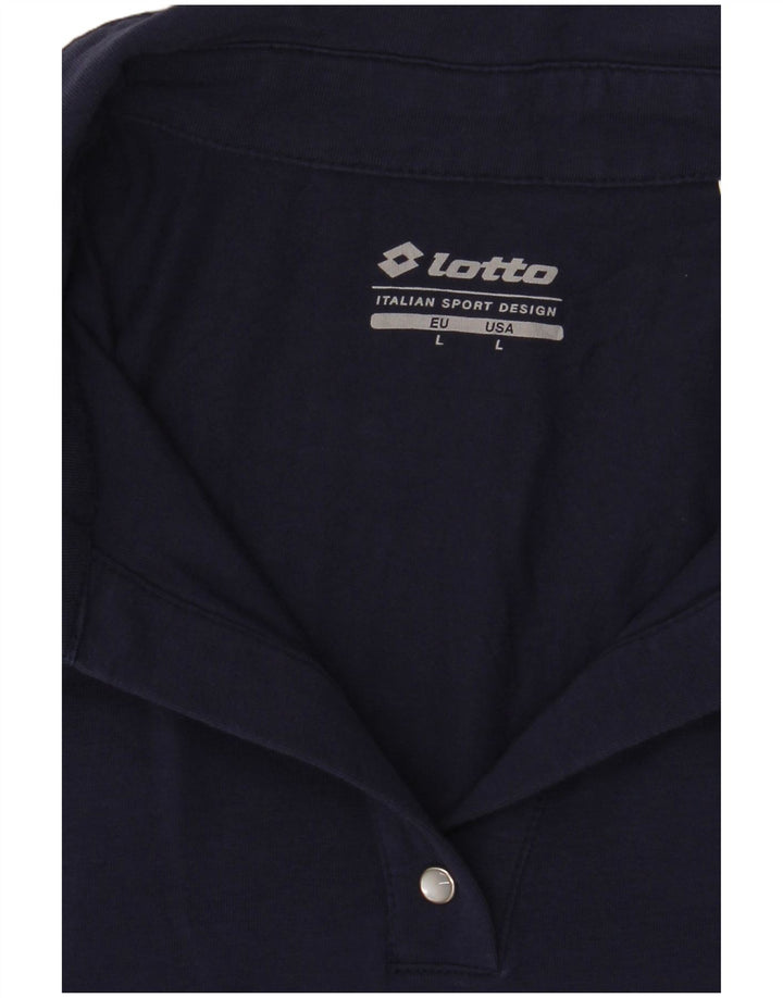 Lotto Damen Poloshirt UK 14 Large Marineblau