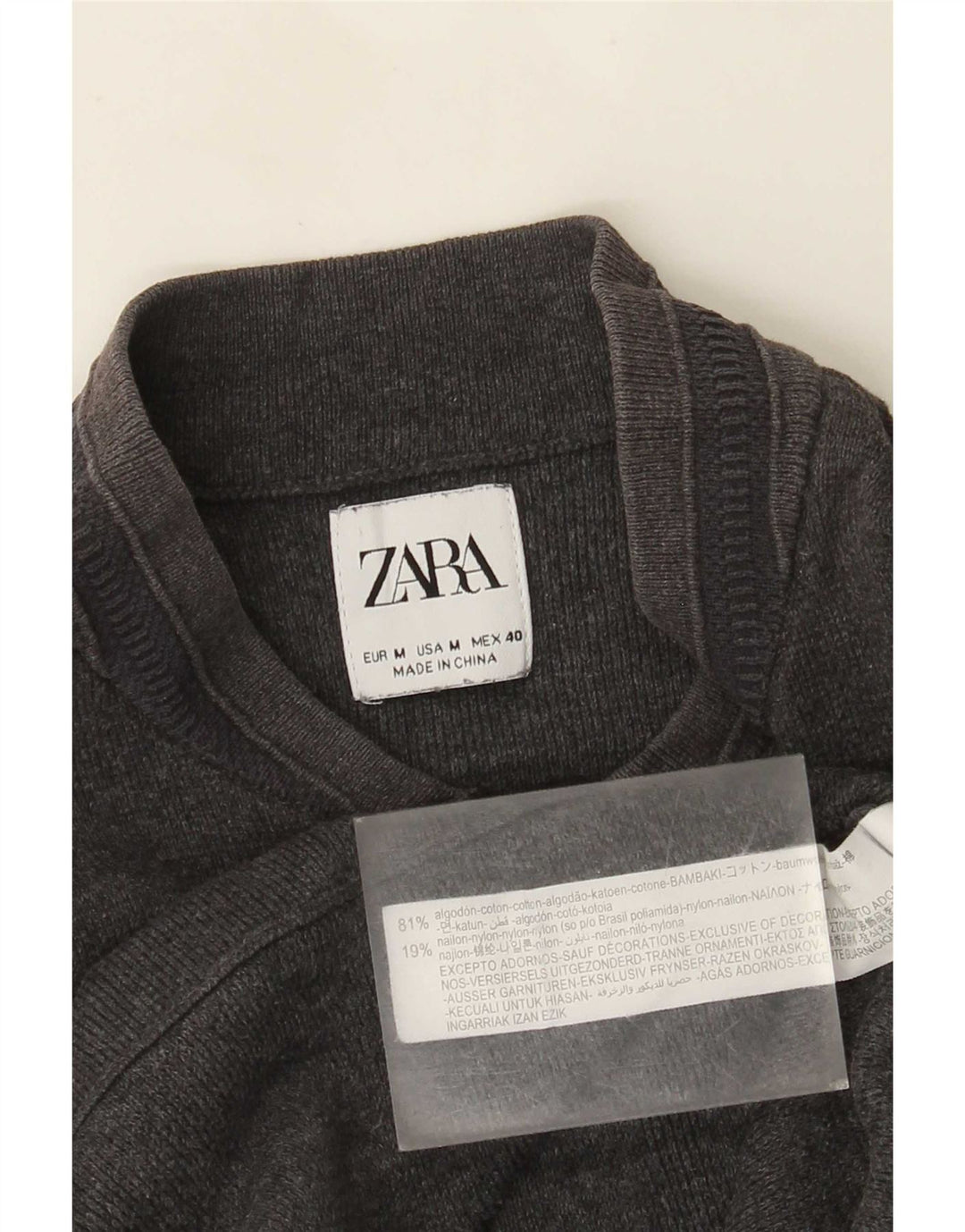 Zara Strickjacke für Jungen, 11–12 Jahre, mittelgraue Baumwolle