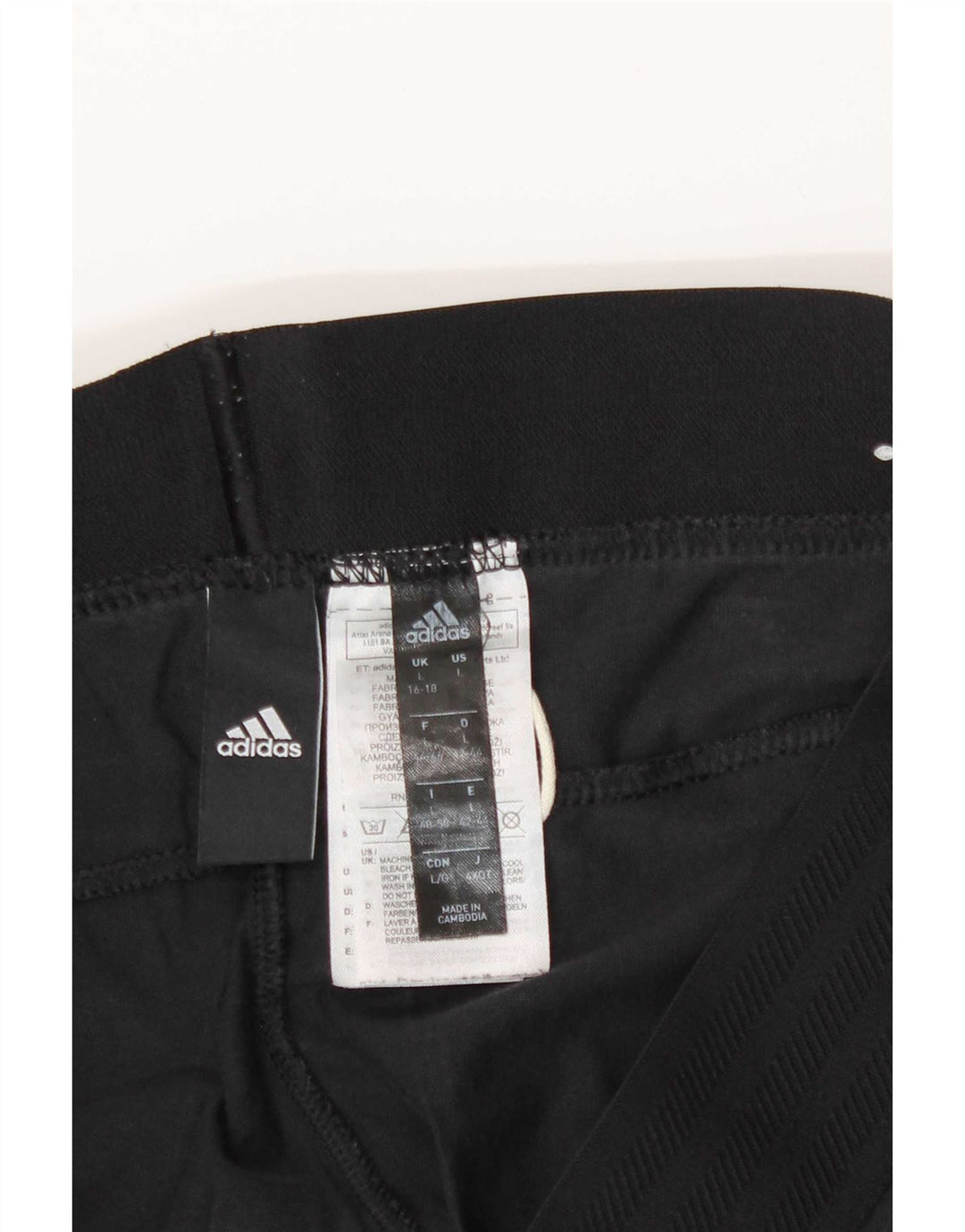Adidas Damen Leggings UK 16/18 Large Schwarz