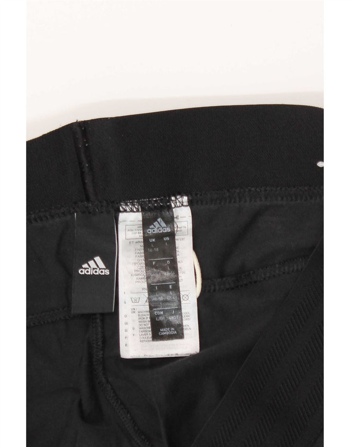 Adidas Damen Leggings UK 16/18 Large Schwarz