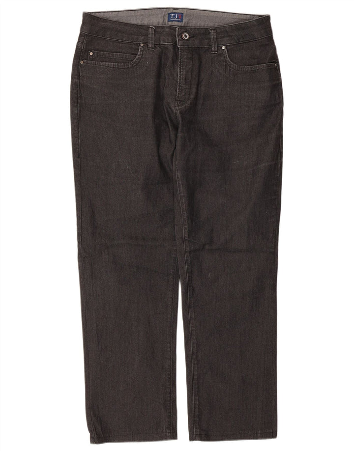 Trussardi Damen Straight Jeans W31 L26 Schwarze Baumwolle