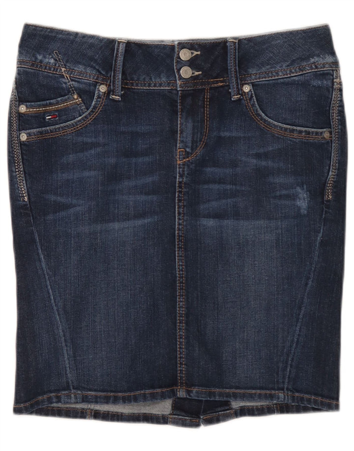 Tommy Hilfiger Damen-Jeansrock, Größe S, W27, Blau, Baumwolle