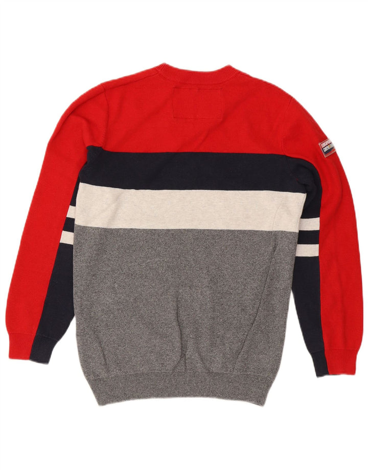 Superdry Herren-Pullover mit Rundhalsausschnitt, Größe S, mehrfarbig, Farbblockdesign