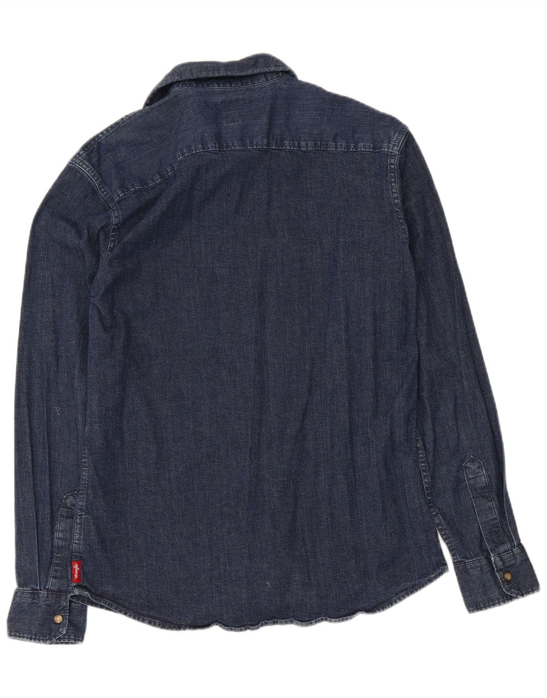 Wrangler Herren Indigo-Jeanshemd aus mittelblauer Baumwolle