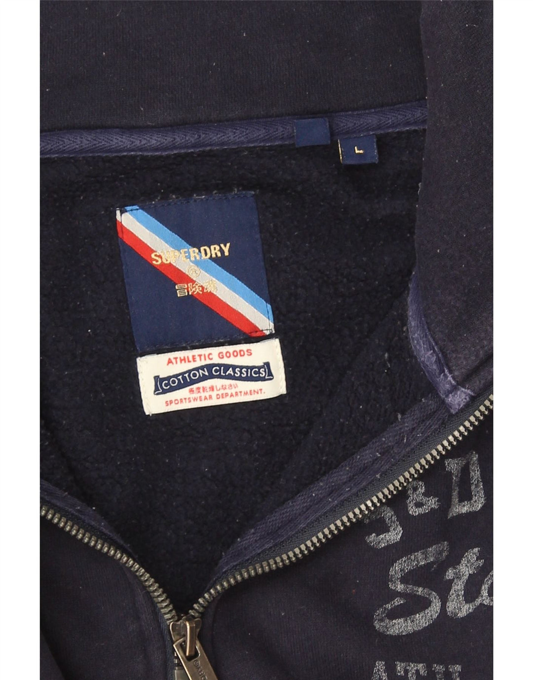 Superdry Herren-Sweatshirt mit Grafik, groß, Marineblau, Farbblock