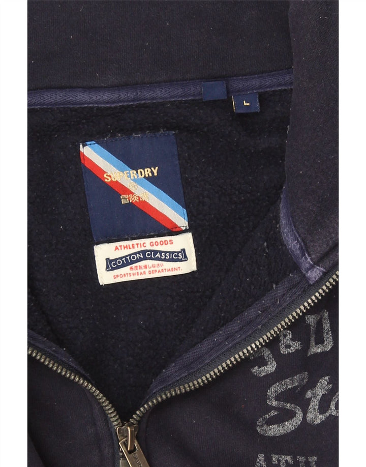 Superdry Herren-Sweatshirt mit Grafik, groß, Marineblau, Farbblock