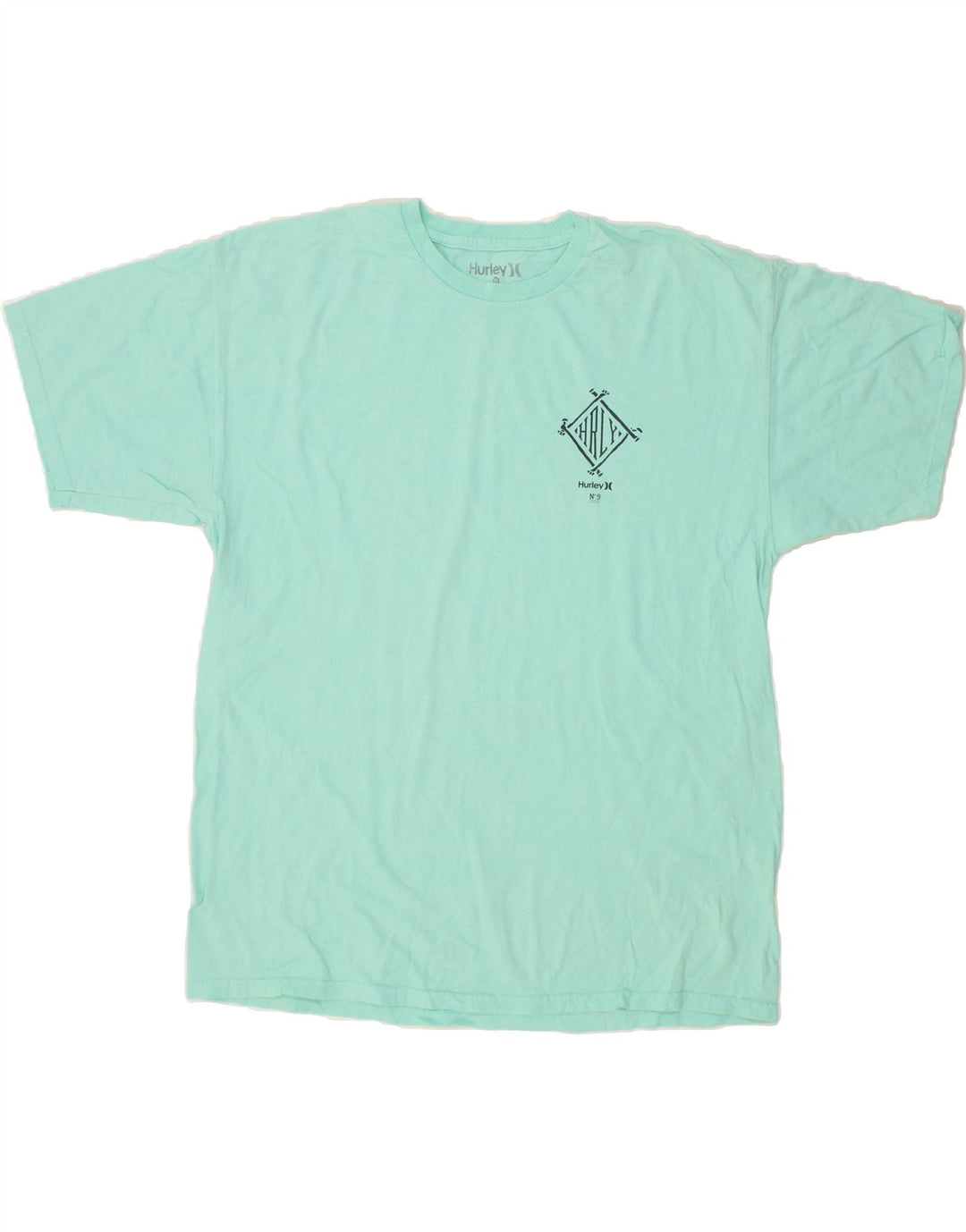 HURLEY Mens T-Shirt Top XL Blue Cotton Vintage Hurley and Second-Hand Hurley from Messina Hembry 
