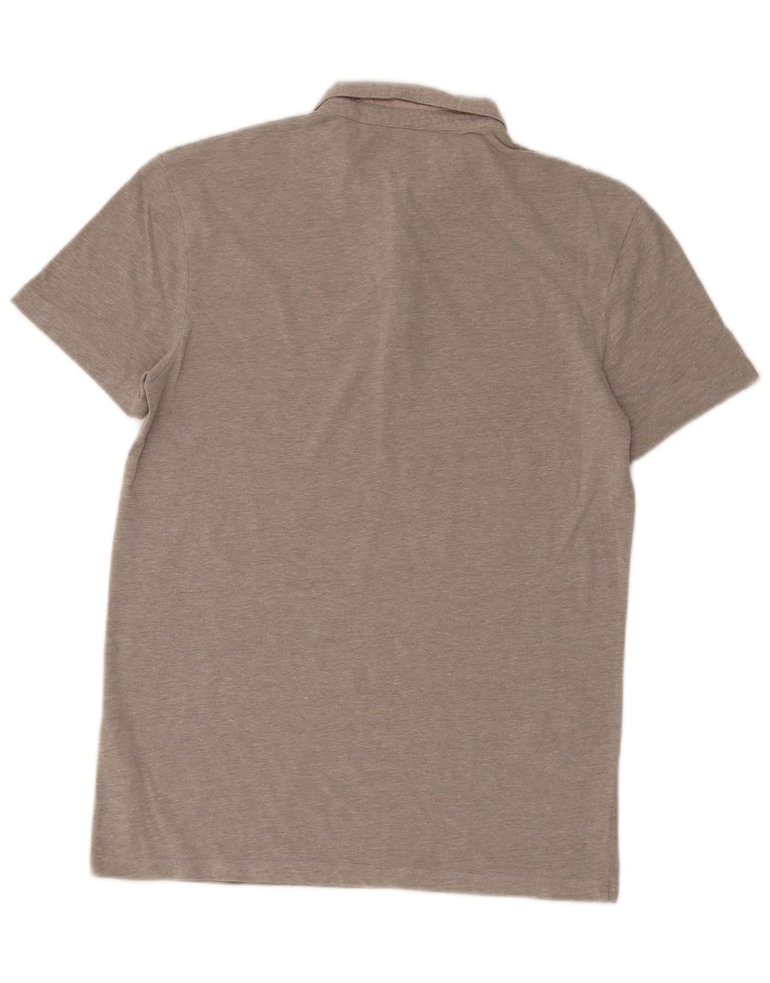 All Saints Herren-Poloshirt, klein, grau gestreift, Baumwolle