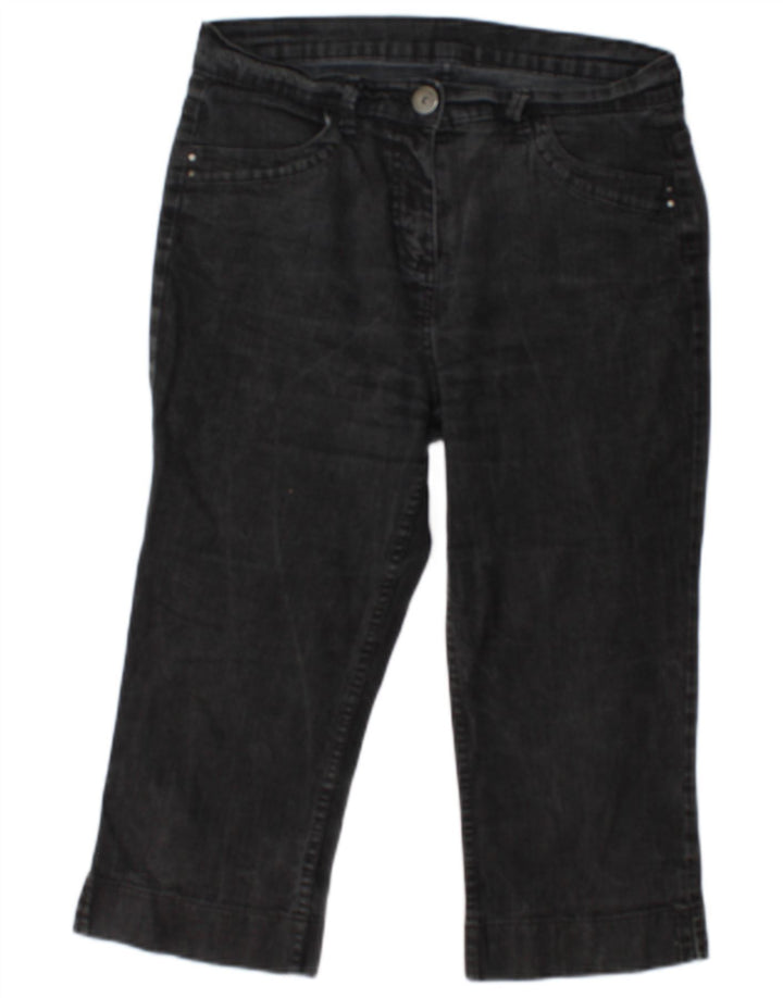 Marks & Spencer Damen Capri-Jeans UK 12 Medium W30 L19 Grau Baumwolle