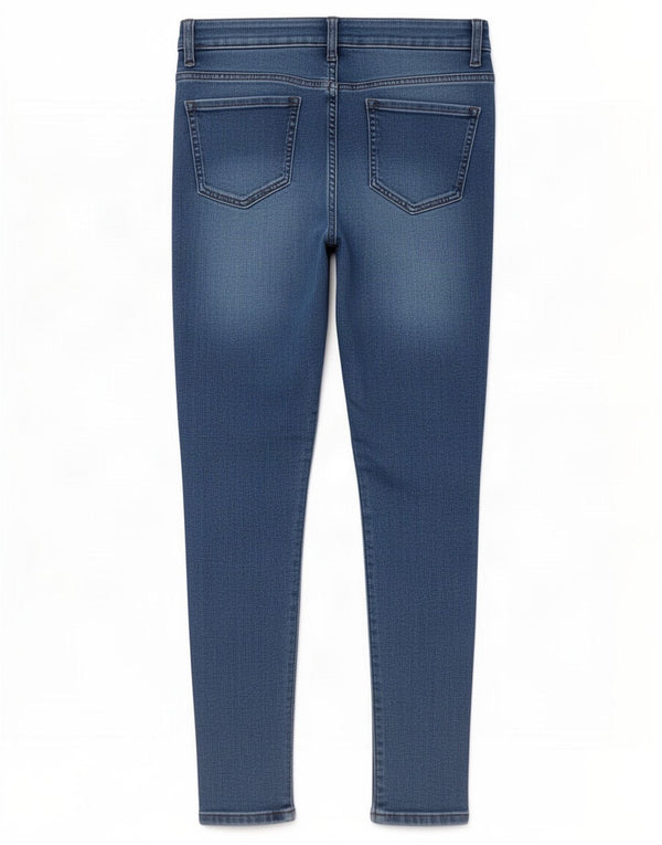 Marks & Spencer Damen Skinny Jeans UK 8 Small W28 L26 Blaue Baumwolle