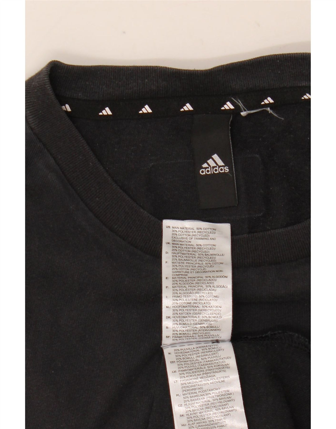 Adidas Herren Grafik T-Shirt Top Medium Schwarz Baumwolle