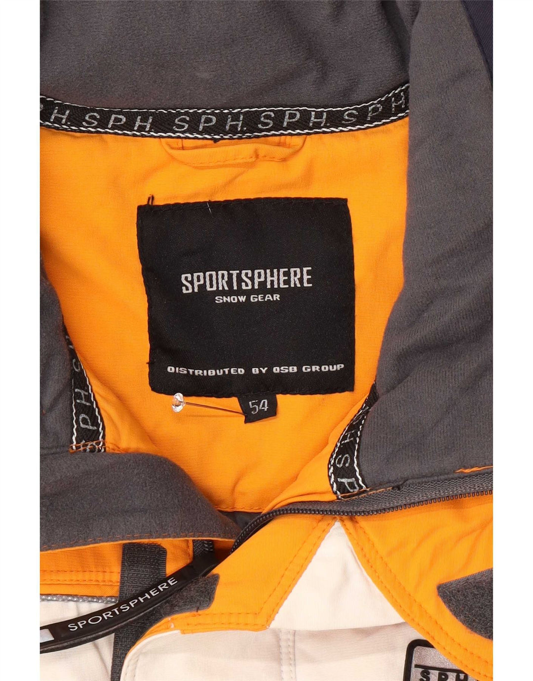 Sportsphere Herren Skijacke IT 54 2XL Orange Colourblock Nylon