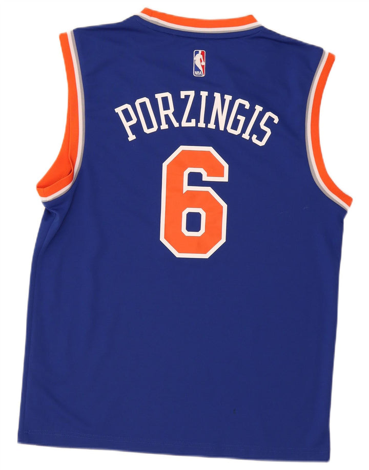 Adidas Herren New York Knicks Graphic Weste Top Mittelblaues Polyester