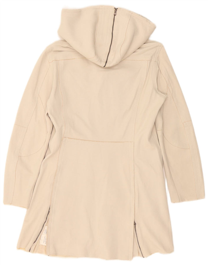Calvin Klein Damen Kapuzenmantel UK 6 XS Beige Polyamid