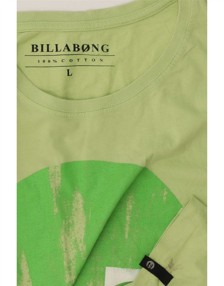 Billabong Herren-T-Shirt mit Grafik, groß, grüne Baumwolle