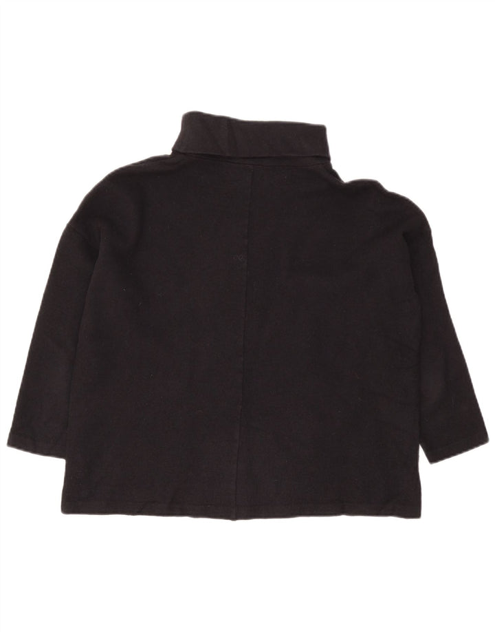 Cos Damen-Pullover mit Rollkragen, 3/4-Ärmel, UK-Gr. 14, mittelmarineblaue Wolle