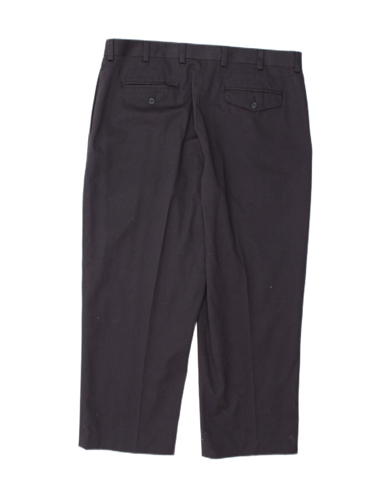 L.L.BEAN Mens Classic Fit Straight Chino Trousers W37 L27 Navy Blue Cotton Vintage L.L.Bean and Second-Hand L.L.Bean from Messina Hembry 