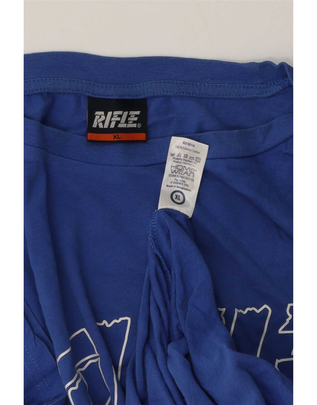 Rifle Herren Grafik T-Shirt Top XL Blau Baumwolle