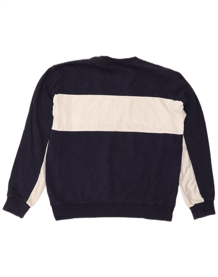 Fila Herren-Sweatshirt mit Grafik, groß, marineblau, Colourblock-Baumwolle