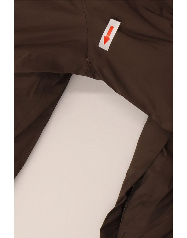 K-Way Damen Übergroßer, wendbarer, wattierter Mantel mit Kapuze, Gr. 8, Schwarz