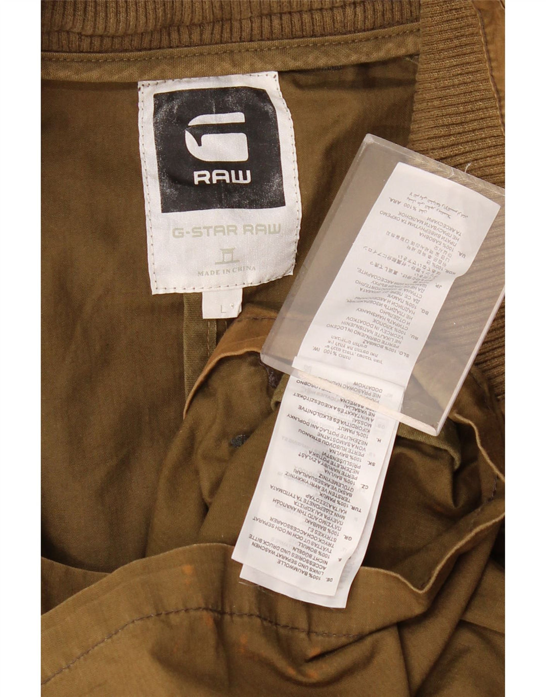 G-STAR Herren Utility Jacke UK 40 Large Khaki Baumwolle