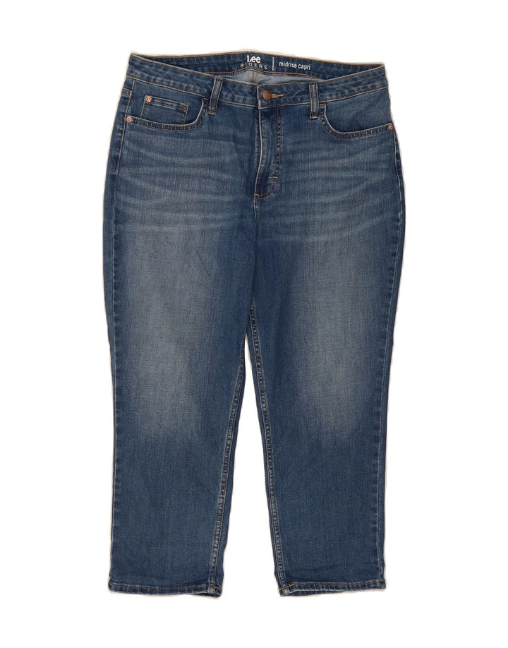 LEE Womens Riders Mid Rise Capri Jeans W34 L22 Blue Cotton Vintage Lee and Second-Hand Lee from Messina Hembry 