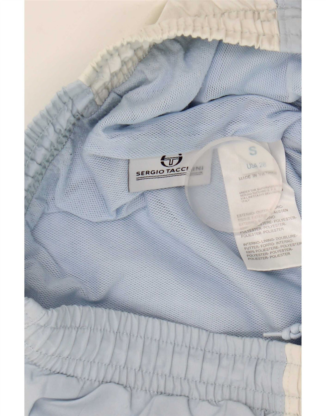 Sergio Tacchini Herren-Trainingshose, Jogginghose, klein, Blau, Farbblock