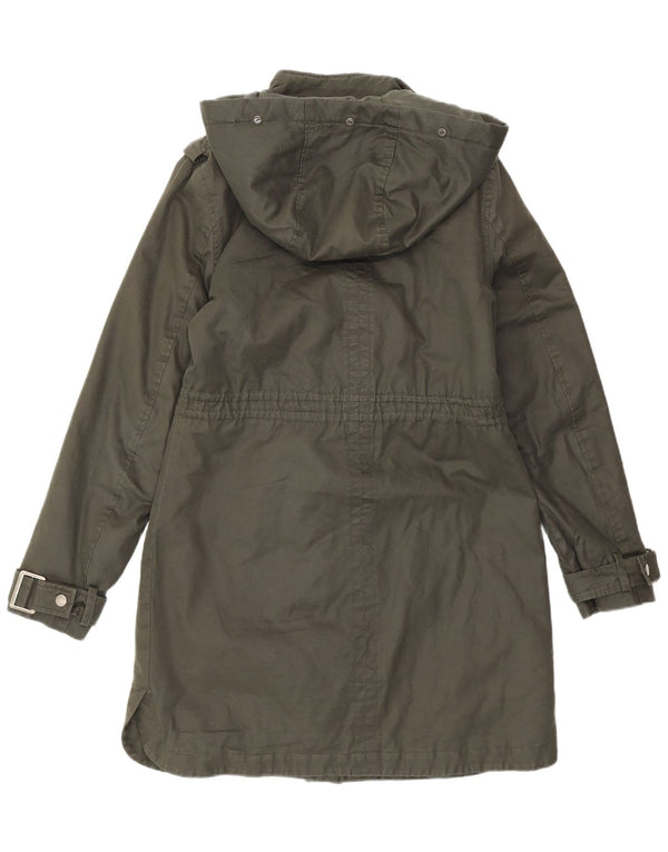 MINT VELVET Damen-Parkajacke mit Kapuze, UK 10, Größe S, Khaki