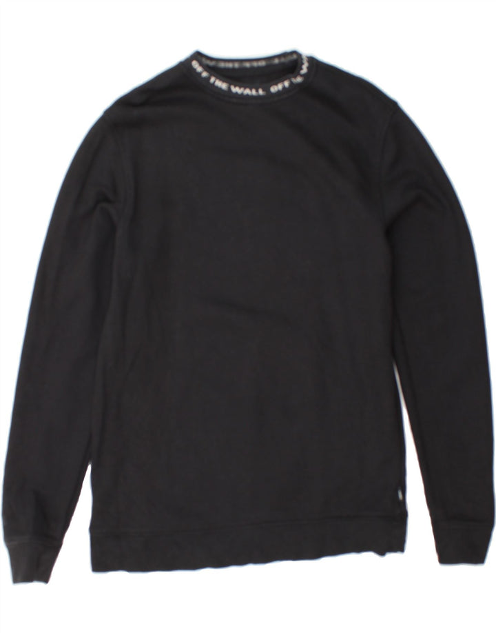 VANS Mens Graphic Sweatshirt Jumper Medium Black Vintage Vans and Second-Hand Vans from Messina Hembry 