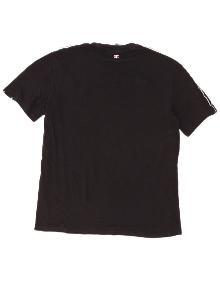 Champion Damen Kurzarm-T-Shirt mit Grafik, UK 14, mittelschwarz